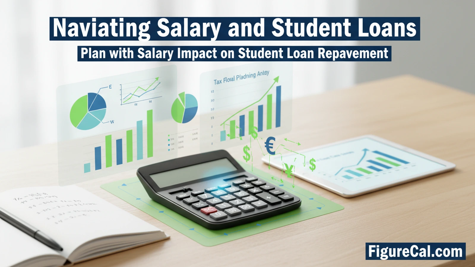 Navigating Salary and Student Loans guide image for Finance calculators on FigureCal
